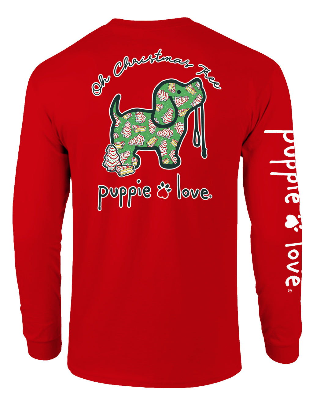 Tree Cake Pup Long Sleeve Tee By Puppie Love (Pre-Order 2-3 Weeks)